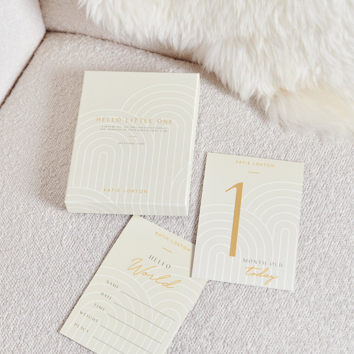 'Hello Little One' Baby Milestone Cards | Set of 16
